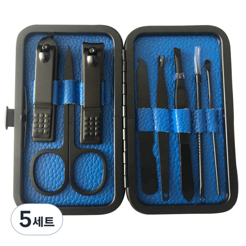 칼리오페 발톱 손톱깍이 8종 세트, 5세트, 블루