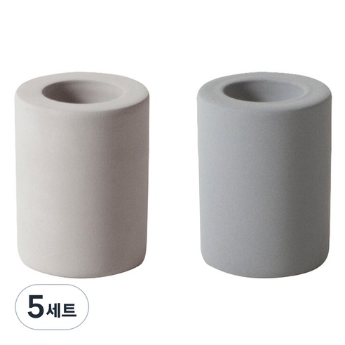 레이지소사이어티 규조토 홀더 미니 2종, 다크그레이 + 라이트그레이, 5세트