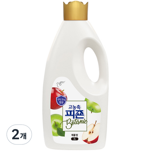 피죤 고농축 섬유유연제 보타닉 애플밤, 2개, 2L
