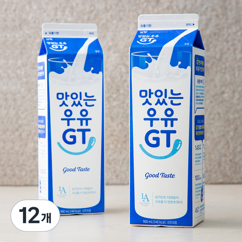 남양유업 맛있는 우유 GT, 900ml, 12개