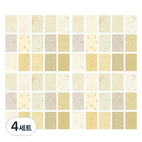 올리브파티 데일리라이프 감성 빈티지 다꾸 배경 메모지 30p 세트, 옐로우, 4세트