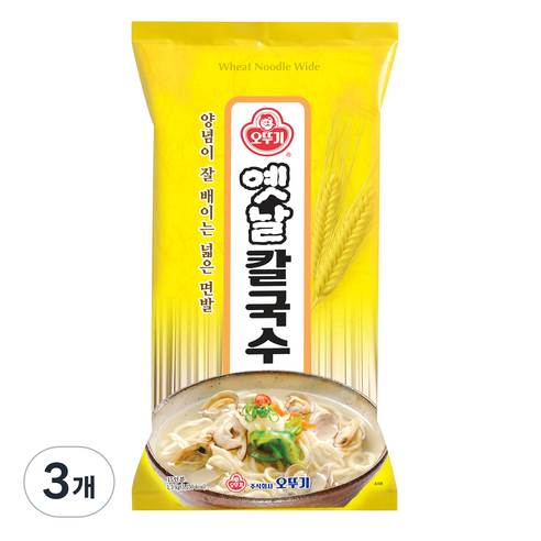 오뚜기 옛날 국수 칼국수, 1.5kg, 3개