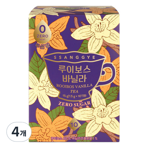 쌍계명차 루이보스 바닐라 차, 1.5g, 10개입, 4개