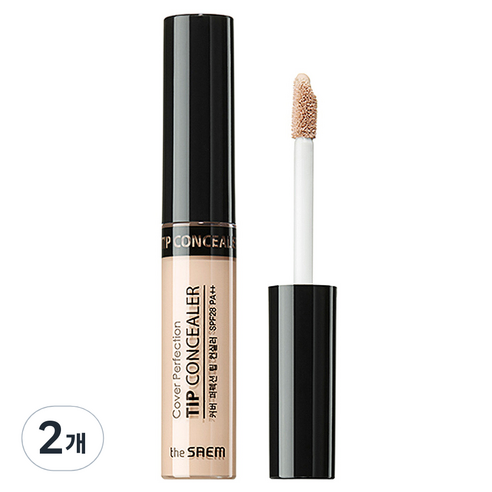 더샘 커버 퍼펙션 팁 컨실러 6.5g, 라이트 베이지, 2개