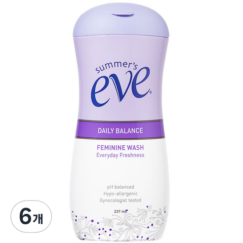 썸머스이브 페미닌 워시 멀티 베네피트 데일리 밸런스, 237ml, 6개