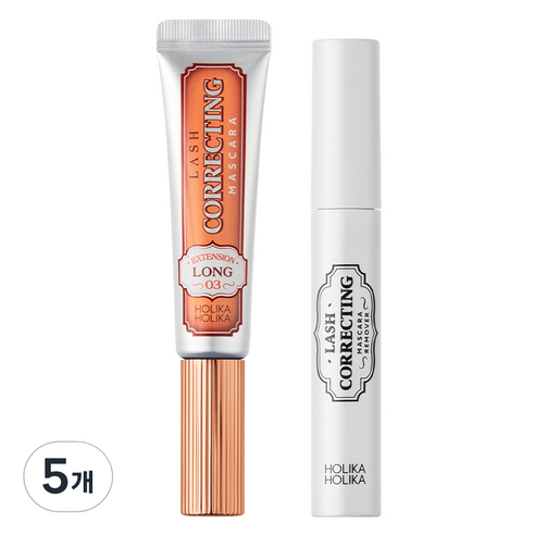 홀리카홀리카 래쉬 코렉팅 마스카라 EX 9ml, 03 롱 익스텐션, 5개