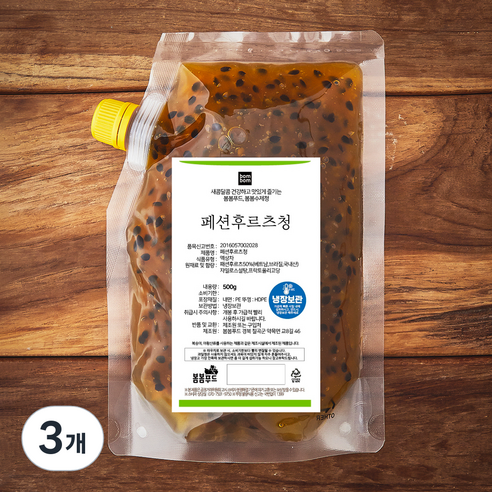 봄봄푸드 패션후르츠청, 500g, 3개