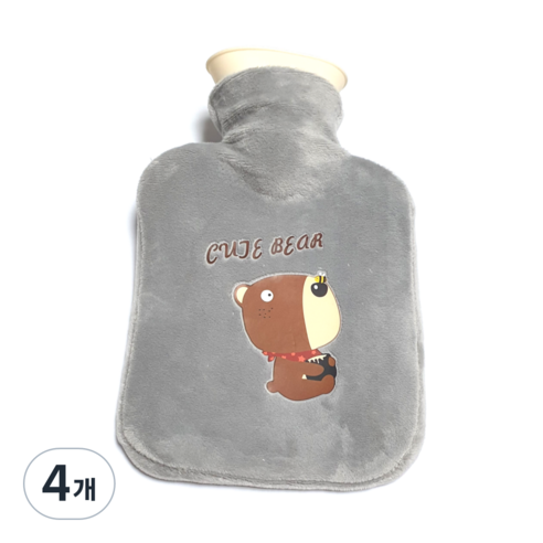 배리툴 보온 물주머니 베어 500ml, 4개