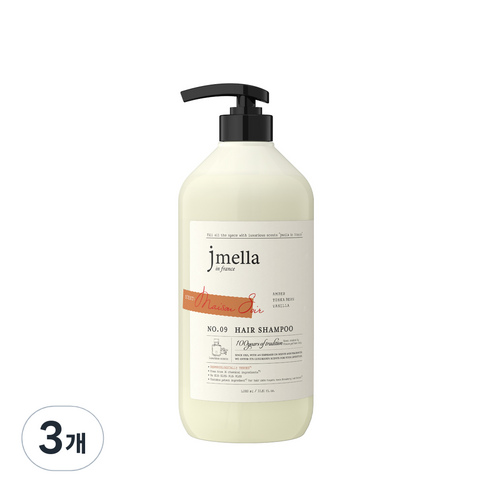 제이멜라 인 프랑스 메종 수아 헤어 샴푸, 1000ml, 3개