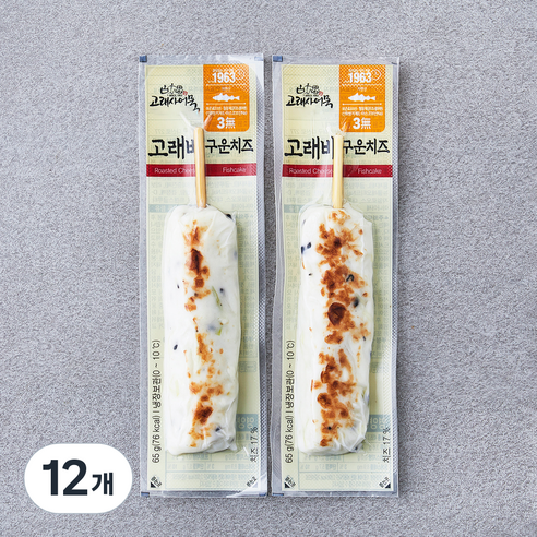 고래사어묵 고래바 구운치즈, 65g, 12개