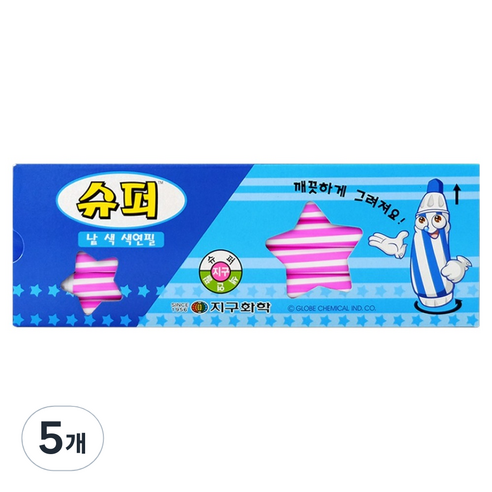 지구화학 슈퍼 색연필 낱색 분홍 12p, 1색, 5개