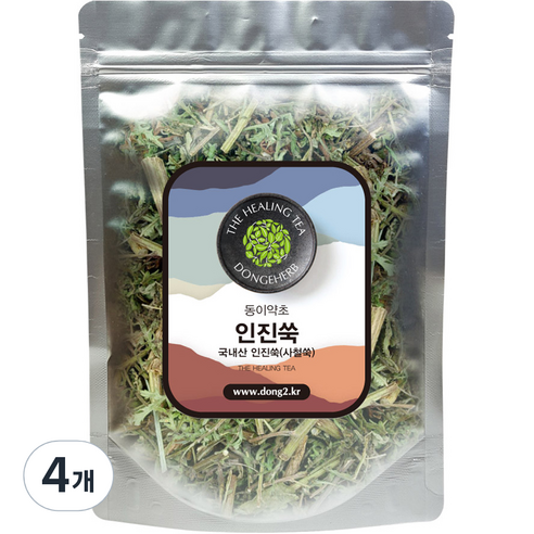동이약초 국내산 인진쑥, 150g, 4개