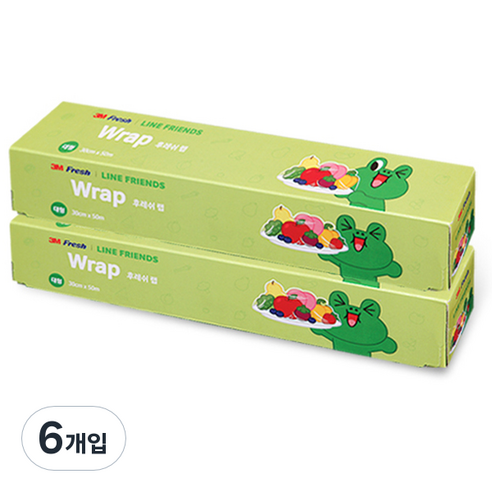 쓰리엠 라인프렌즈 후레쉬 랩 30 x 50 cm, 6개