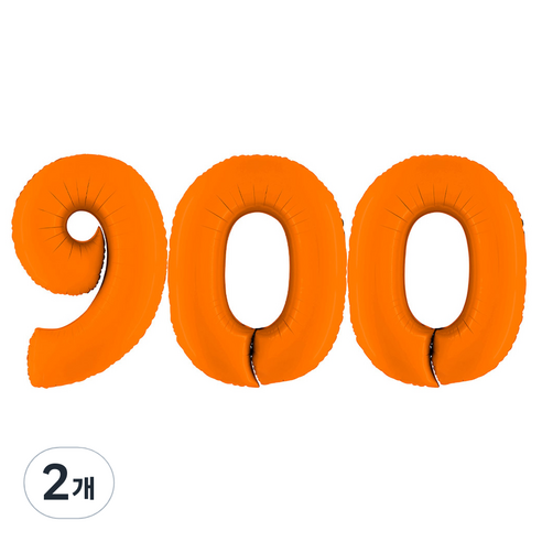 그라보벌룬 은박풍선 대 숫자 900, 오렌지, 2개