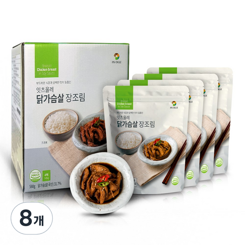 잇츠올레 닭가슴살 장조림, 145g, 8개