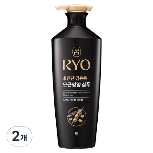 려 홍진단 검은콩 모근영양 샴푸 약산성 화이트플로럴향, 2개, 820ml