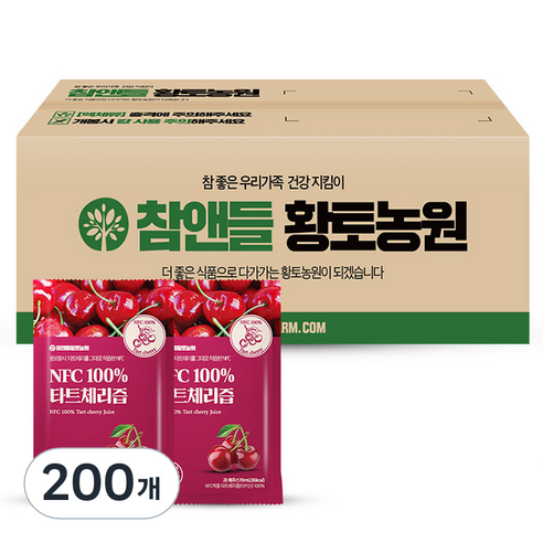 참앤들황토농원 NFC 타트체리즙, 70ml, 200개