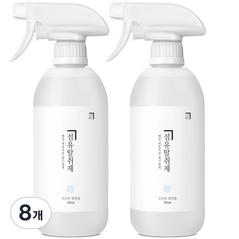 살림백서 소프트 클린솝 섬유탈취제, 500ml, 8개