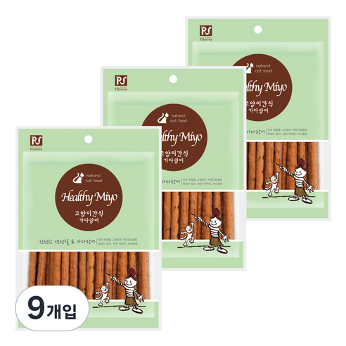 헬씨미요 고양이간식, 가다랑어, 100g, 9개