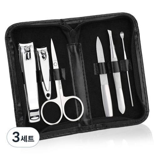 코멧 홈 네일케어 6종 세트 + 휴대 케이스, 3세트