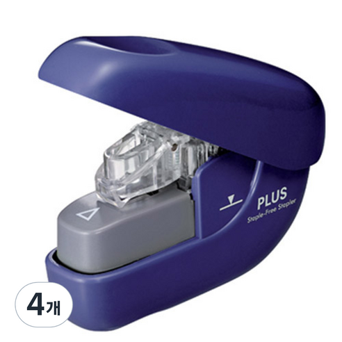 PLUS 페이퍼 클린치 SL106NB, Blue, 4개