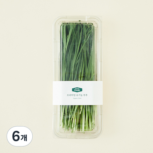 프리미엄 유기농 부추, 150g, 6개