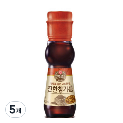 백설 진한참기름 병, 80ml, 5개