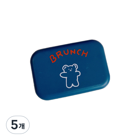 브랜드미 귀여운 곰 렌즈케이스, 블루베어, 5개