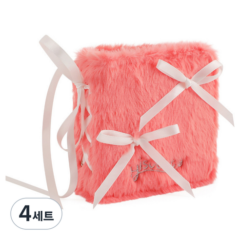 경이상점 3공 보들보들 털바인더 포카앨범+속지30매, 코럴(바인더), 4세트