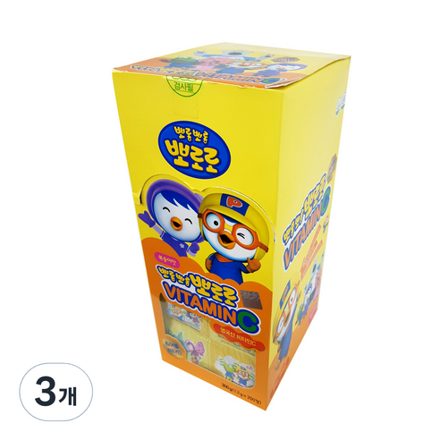 뽀로로 뽀롱뽀롱 비타민C 복숭아맛, 250정, 3개