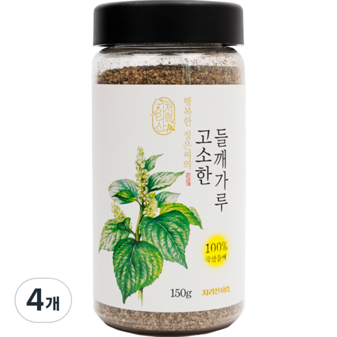 지리산처럼 행복한 정은씨의 고소한 들깨가루, 150g, 4개