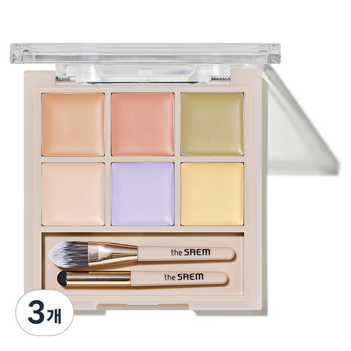 더샘 커버 퍼펙션 컨실러 팔레트 12g, [단품] 01 커버 앤 코렉트, 3개