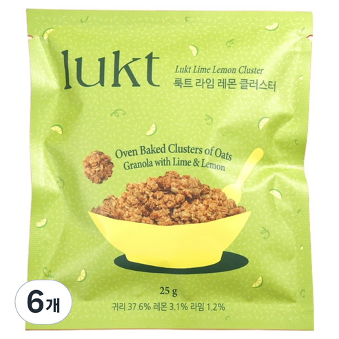 LUKT 라임 레몬 클러스터, 25g, 6개