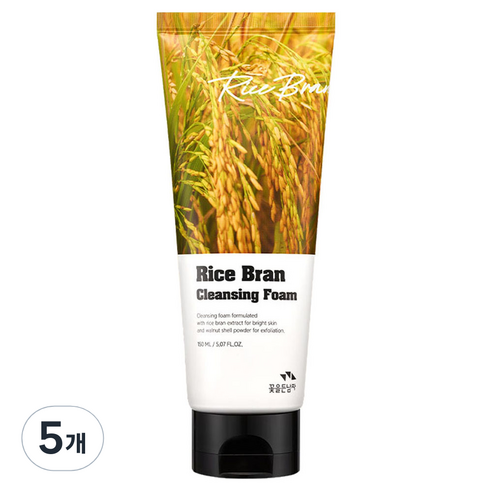 꽃을든남자 쌀겨 클렌징 폼, 5개, 150ml