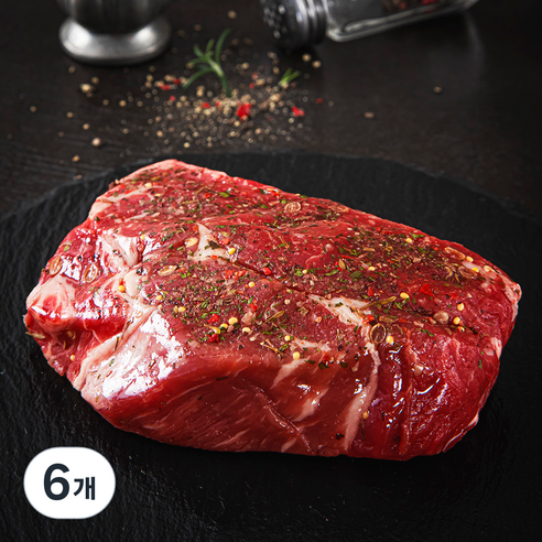미트엔조이 시즈닝 척아이롤 스테이크, 180g, 6개