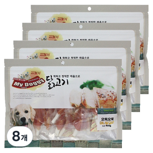 마이도기 프리미엄 강아지간식 400g, 미니닭갈비맛, 8개