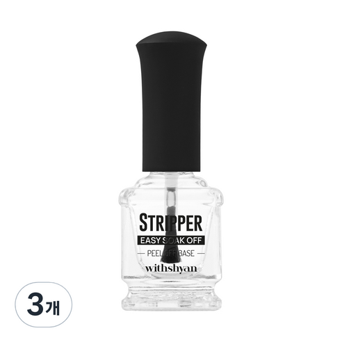 위드샨 필오프 베이스 스트리퍼, 15ml, 3개