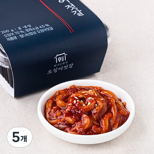 탐나는밥상 오징어젓갈, 200g, 5개