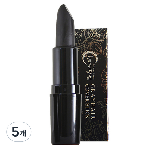 아이코스팩 흰머리닷컴 새치커버스틱 3.5 g, 흑색, 5개