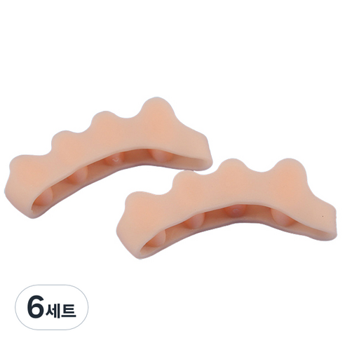 드방스 발가락 보호대 왼발 + 오른발 세트 베이지, 6세트