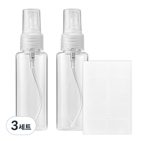 코멧 스프레이 용기 50ml 2개, 6개, 투명