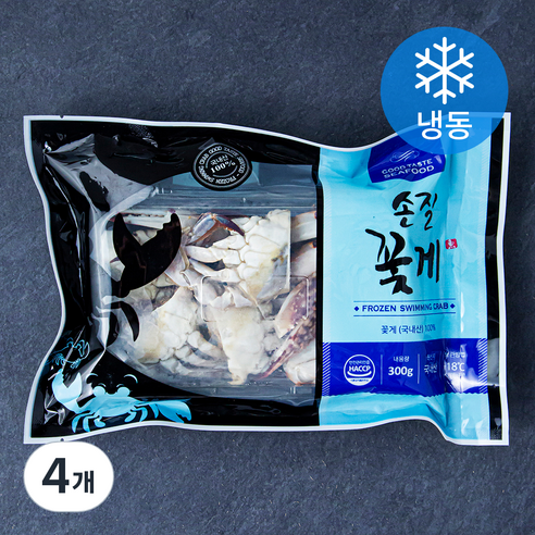 피시원 손질꽃게 (냉동), 300g, 4개
