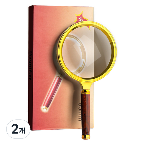썸즈마인 확대 돋보기 골드 90mm, 2개