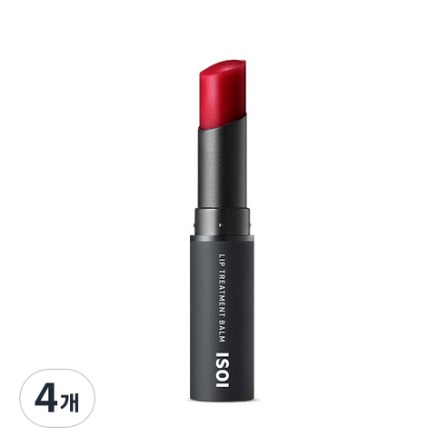 아이소이 립 트리트먼트 밤, 퓨어레드, 4개, 5g