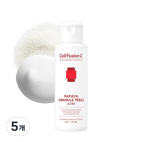 셀퓨전씨 파파야 그레뉼 필스 울트라 클렌징 파우더, 50g, 5개