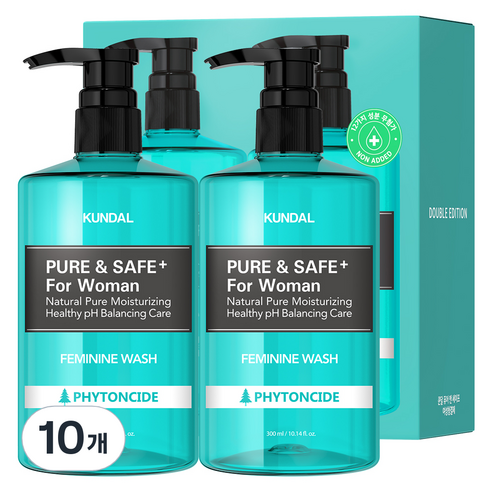쿤달 페미닌 워시 여성청결제 피톤치드향, 300ml, 10개