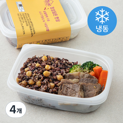 정성담은한상 숯불향에 구운 소고기 등심 & 7곡 잡곡밥 (냉동), 290g, 4개