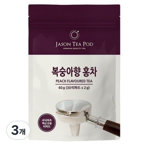 제이슨티 제이슨 티파드 복숭아향 홍차, 2g, 3개, 30개입