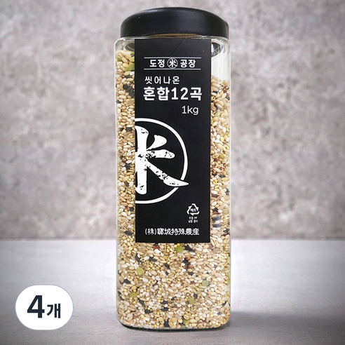 도정공장 씻어나온 혼합 12곡, 1kg, 4개
