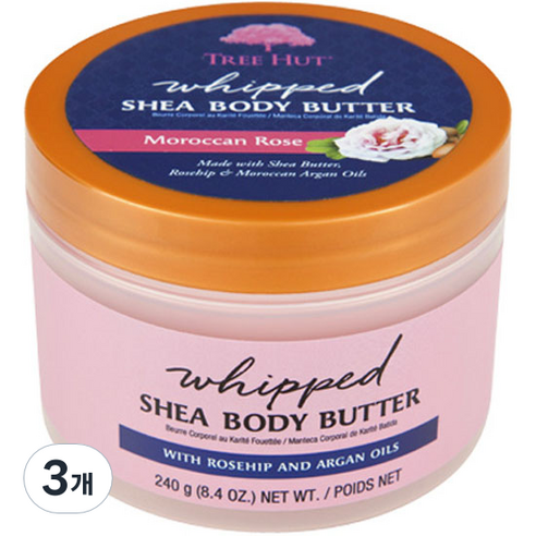 트리헛 휩 시어 바디 버터 모로칸로즈, 3개, 240g